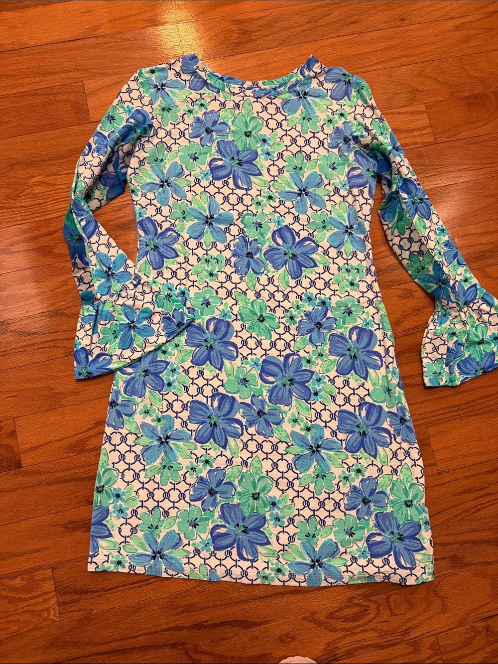 IBKÜL Blue & Mint Printed dress